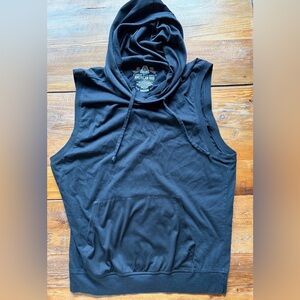 American Rag Black Sleeveless Hoodie